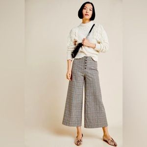 Anthropologie wide leg high-waist pants
